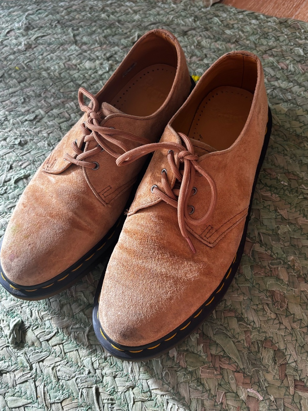 Tan Suede Dr. Martens Oxford Shoes